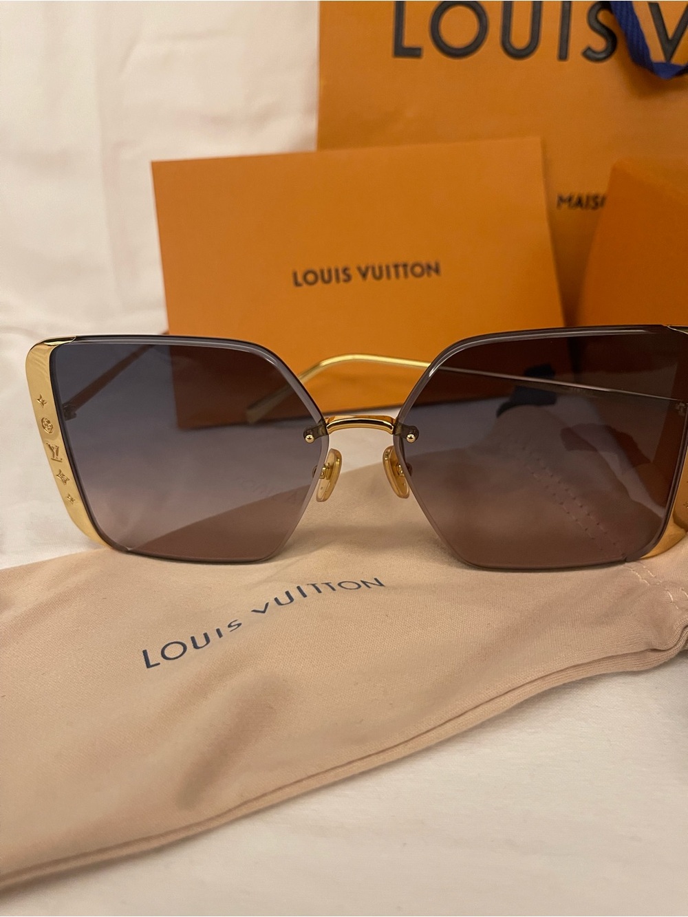 LV Moon Metal Square Sunglasses